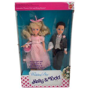 1991 Kelly and Todd Wedding Day Gift Set - Flower Girl and Ring Bearer #2820 NIB